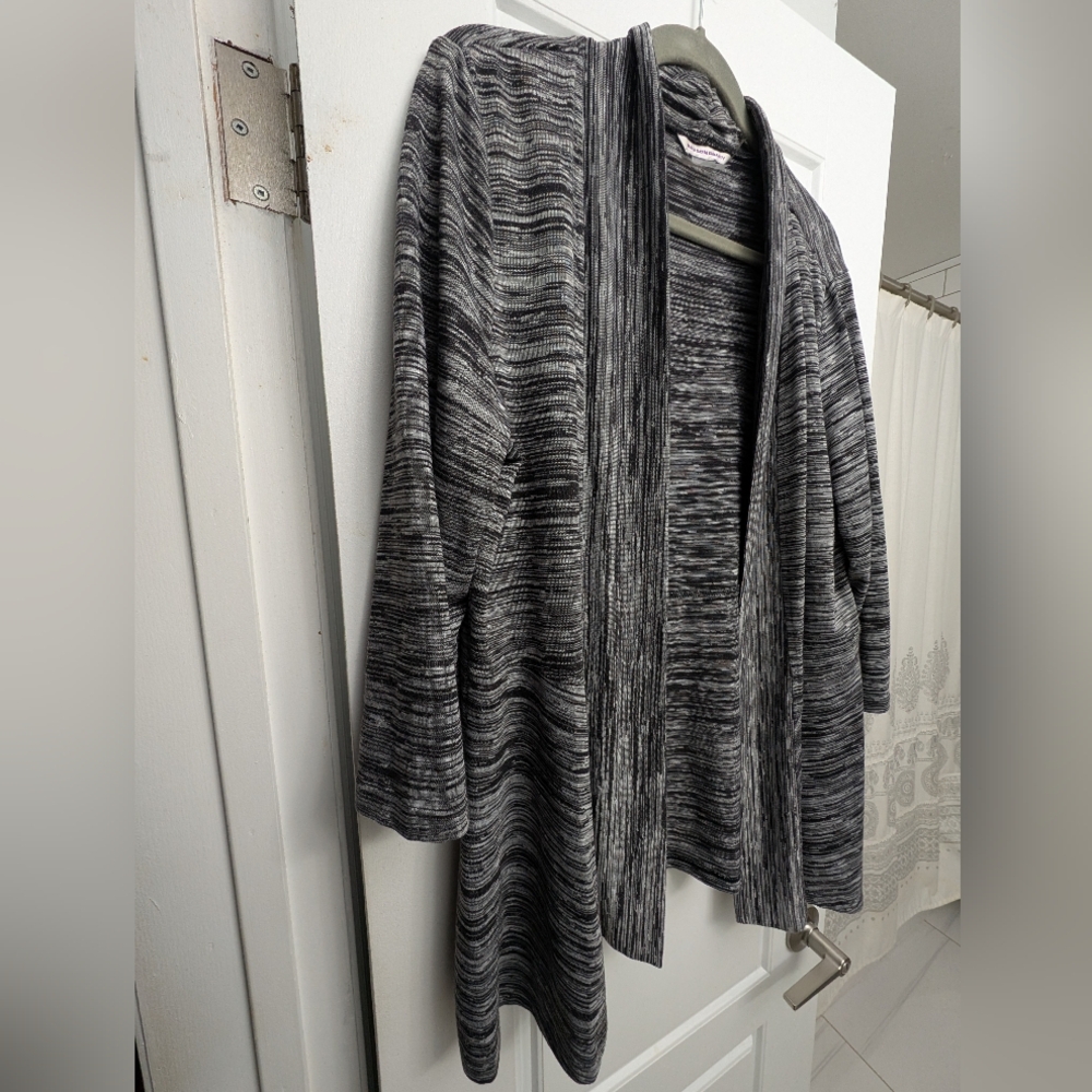 Allison Daley Charcoal and Light Gray Cardigan